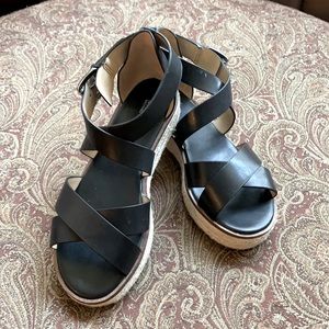 Michael Kors black sandal espadrille size 10